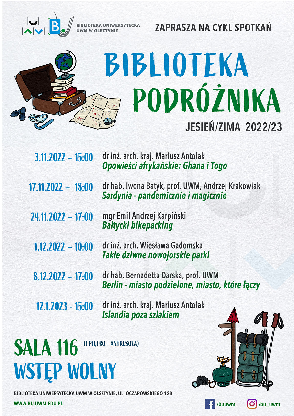 plakat biblioteka podróżnika 2022