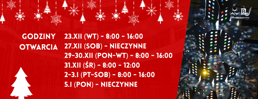 godziny otwarcia między świętami i nowym rokiem